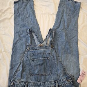Denim Distressed Overalls